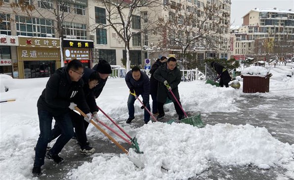 以动制“冻”，温暖护行——金禾娱乐城
开展清雪行动